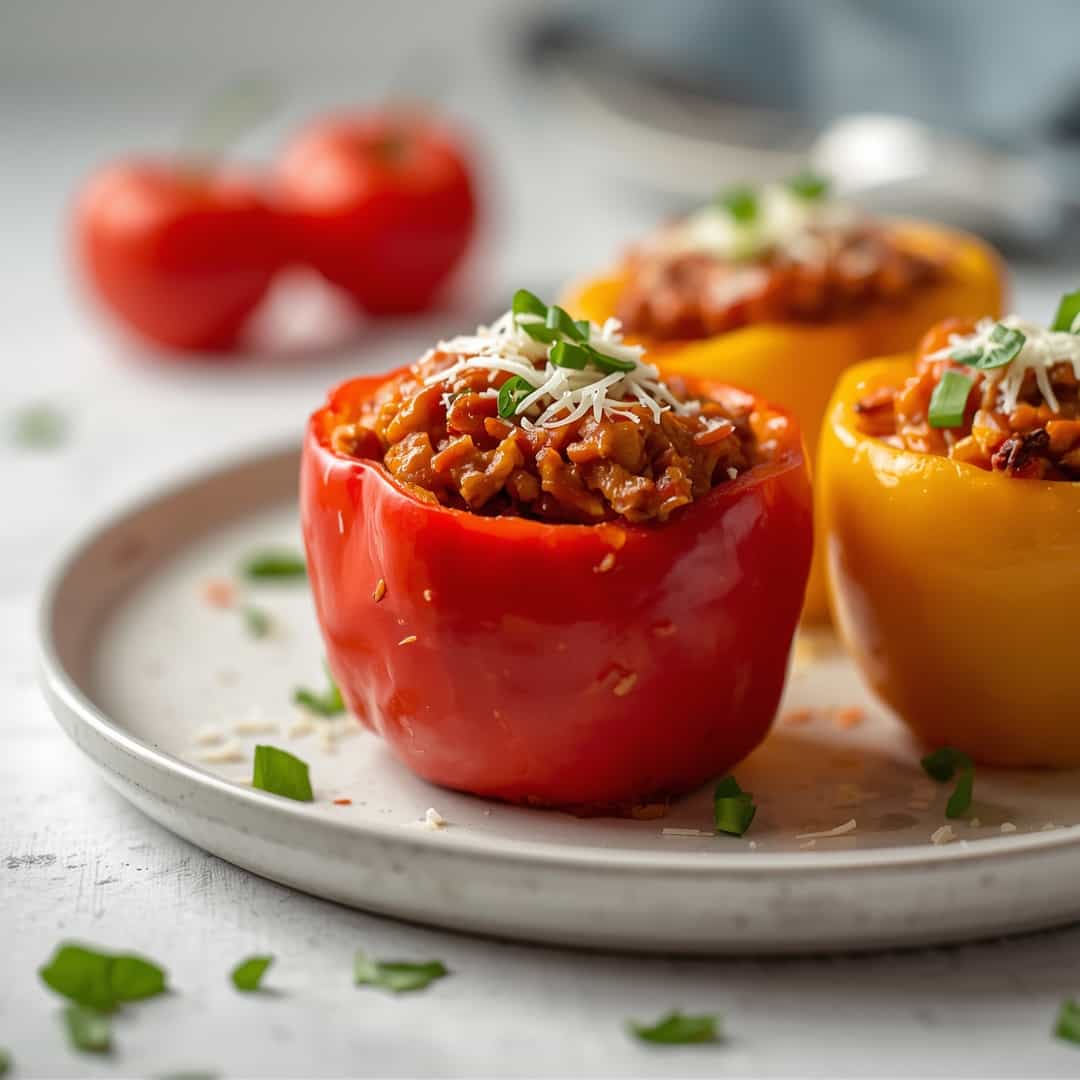 Slow Cooker Stuffed Bell Peppers