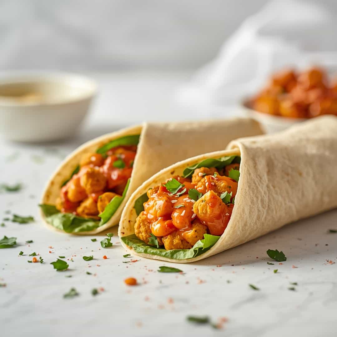 Spicy Buffalo Chickpea Wraps