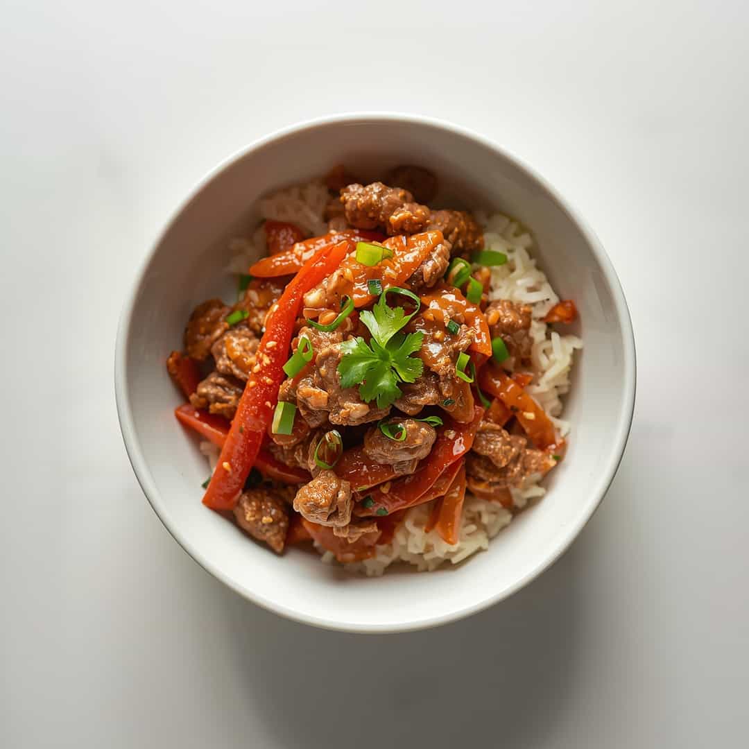 Spicy Ground Beef Stir-Fry Bowl