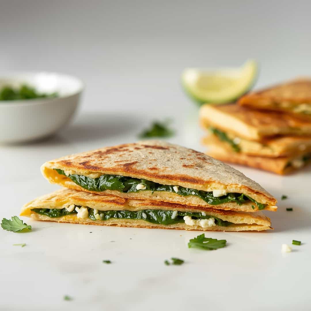 Spinach and Feta Quesadillas