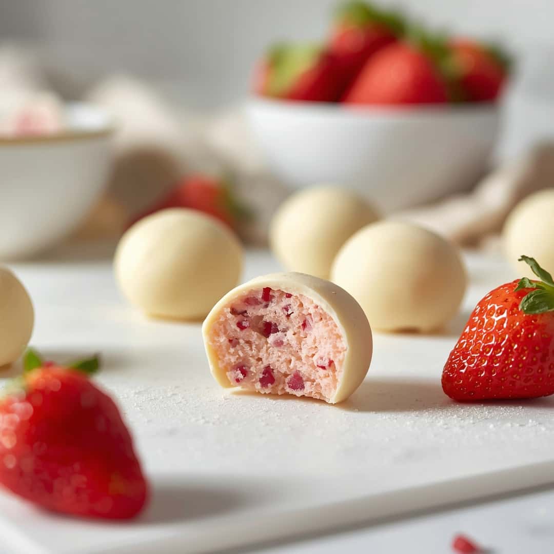Strawberry Cake Truffles
