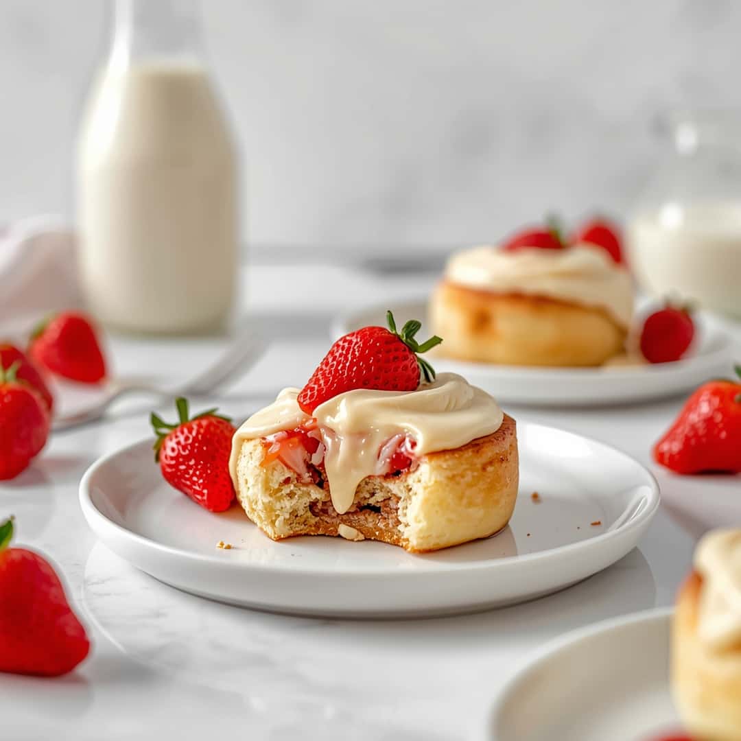 Strawberry Cheesecake Cinnabon Rolls 2 Strawberry Cheesecake Cinnabon Rolls