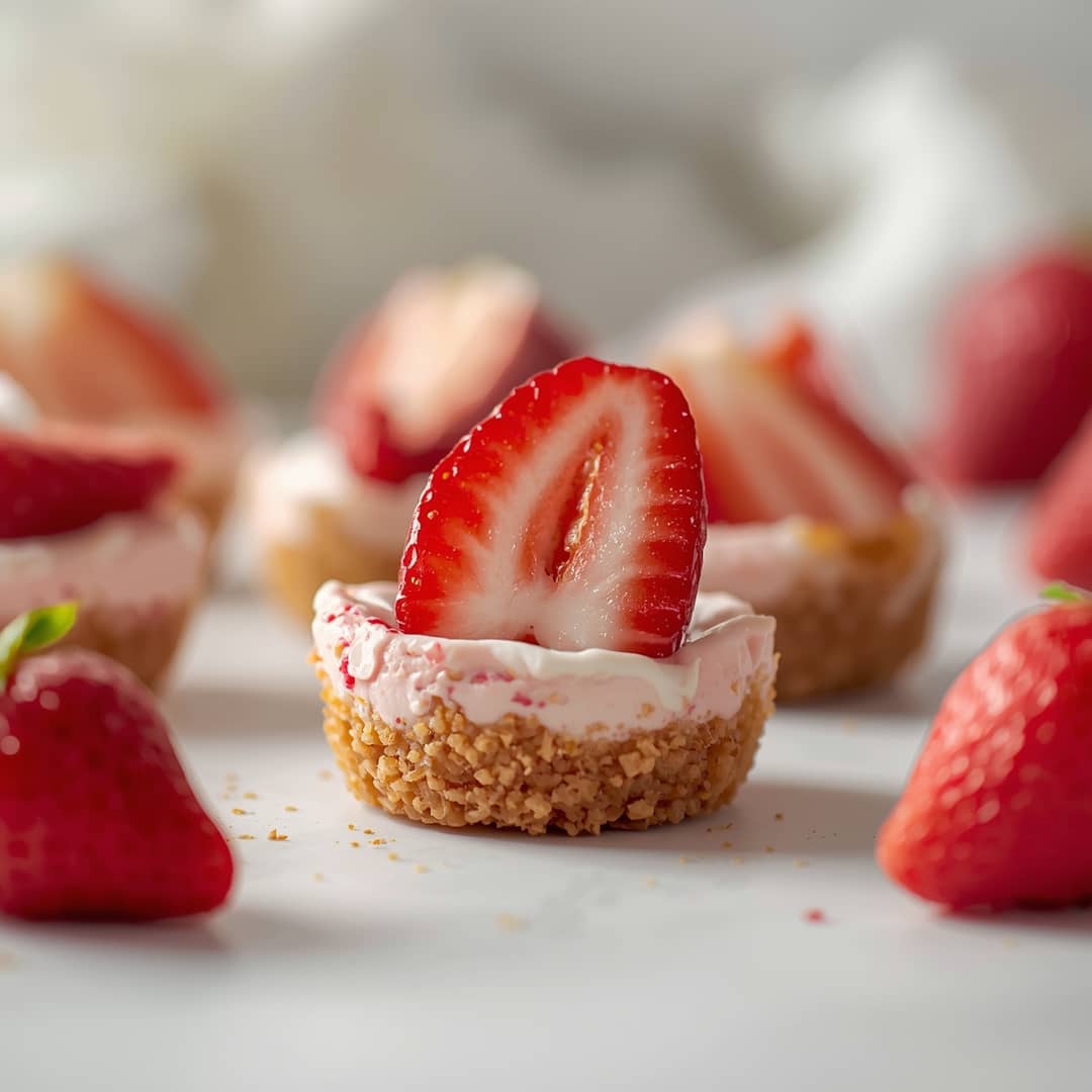 Strawberry Cheesecake Crunch Bites 2 Strawberry Cheesecake Crunch Bites