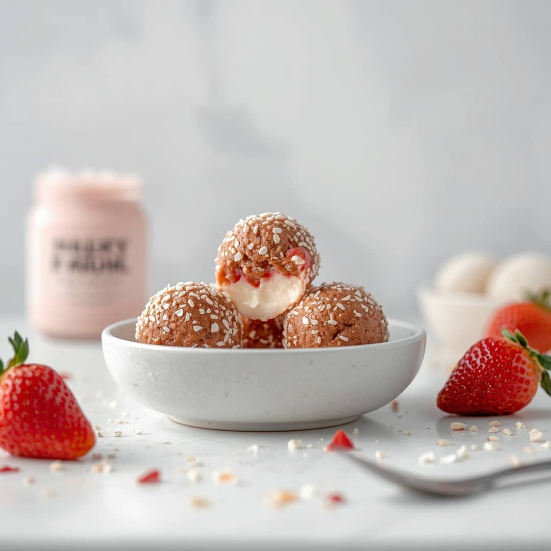 Strawberry Cheesecake Protein Balls