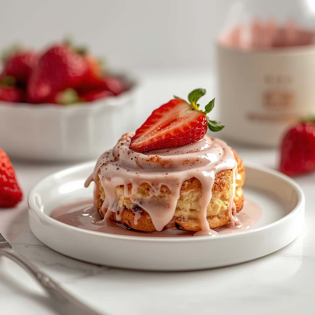 Strawberry Cinnamon Rolls 2 Strawberry Cinnamon Rolls