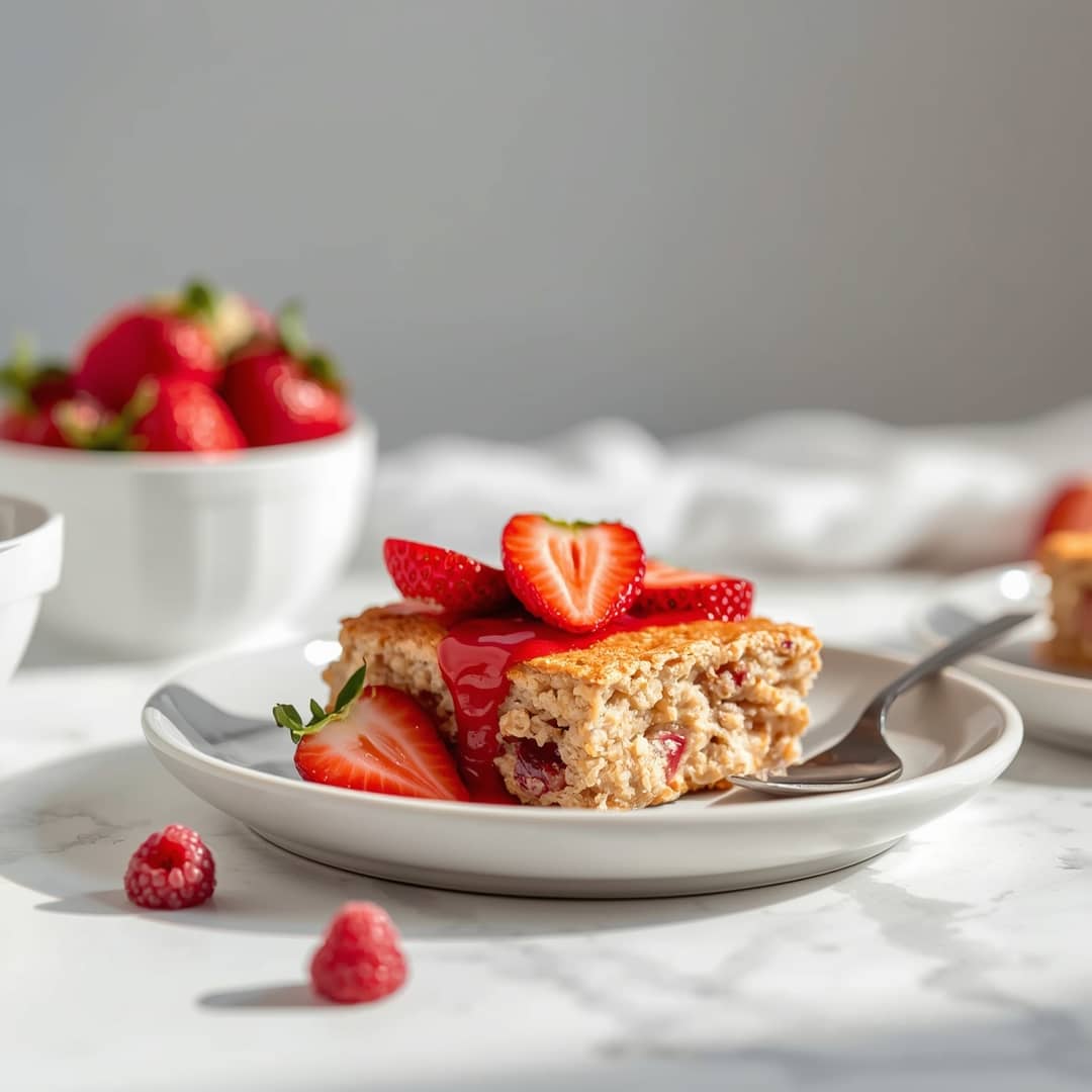 Strawberry Pop-Tart Protein Baked Oats