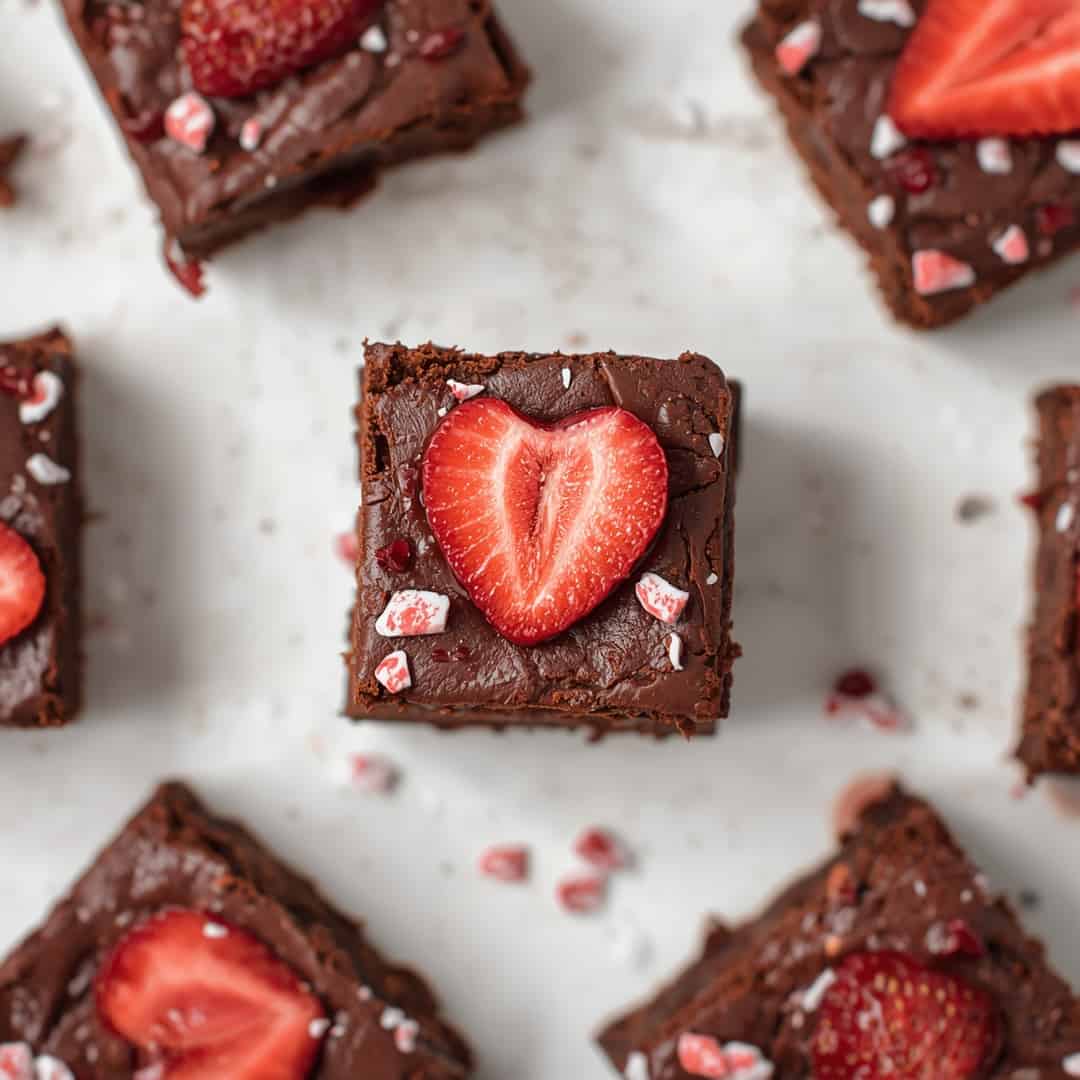 Strawberry Sweetheart Brownies