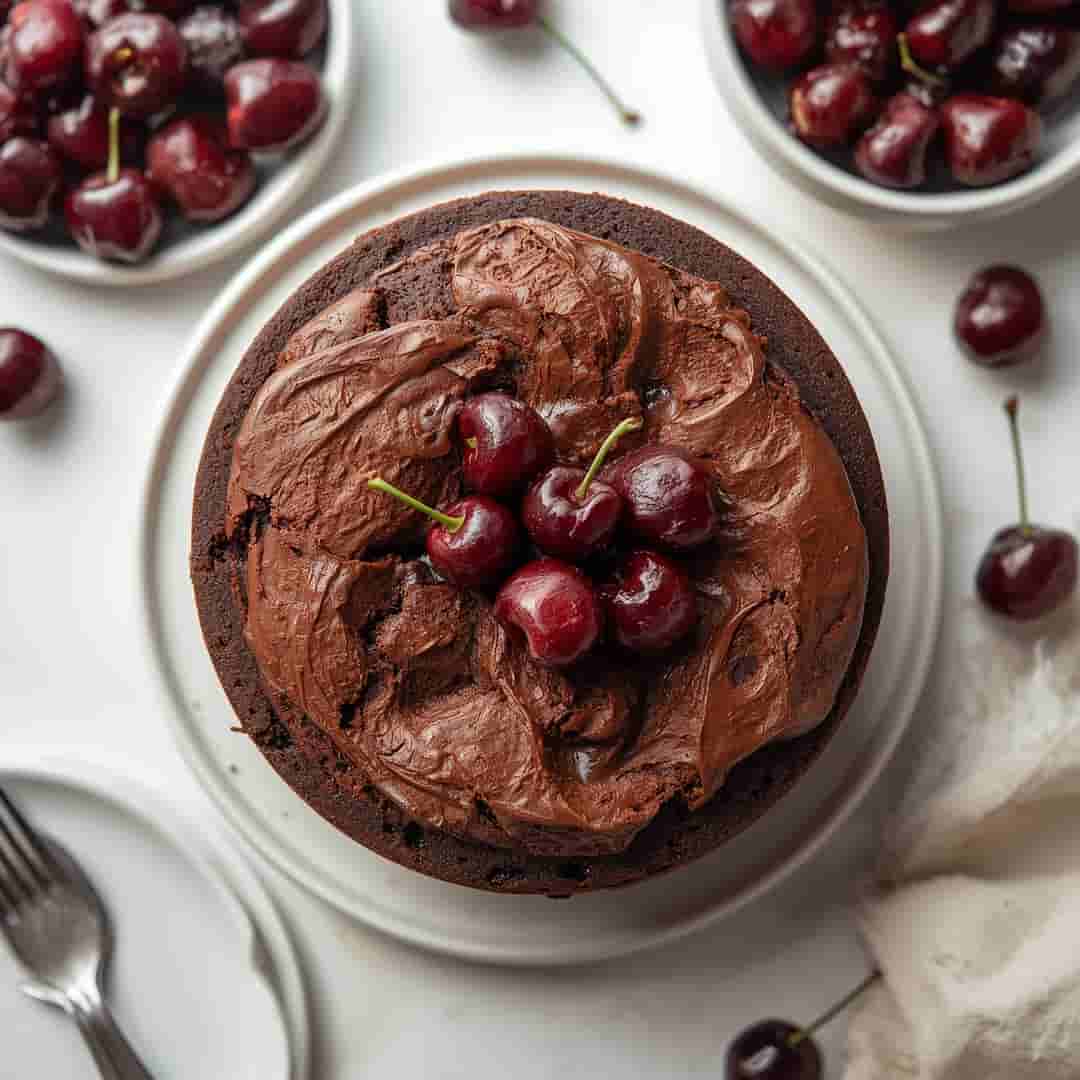 Triple Chocolate Cherry Cake