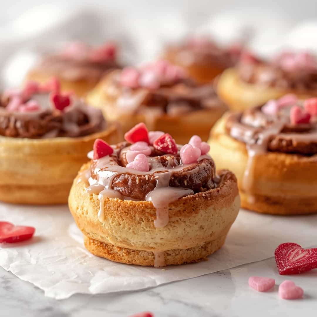 Valentine's Day Cinnamon Rolls