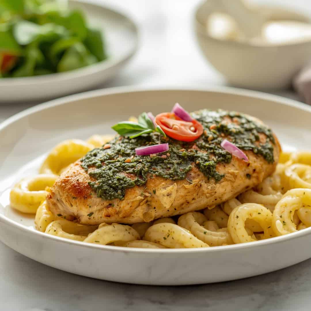 Best Pesto Baked Chicken