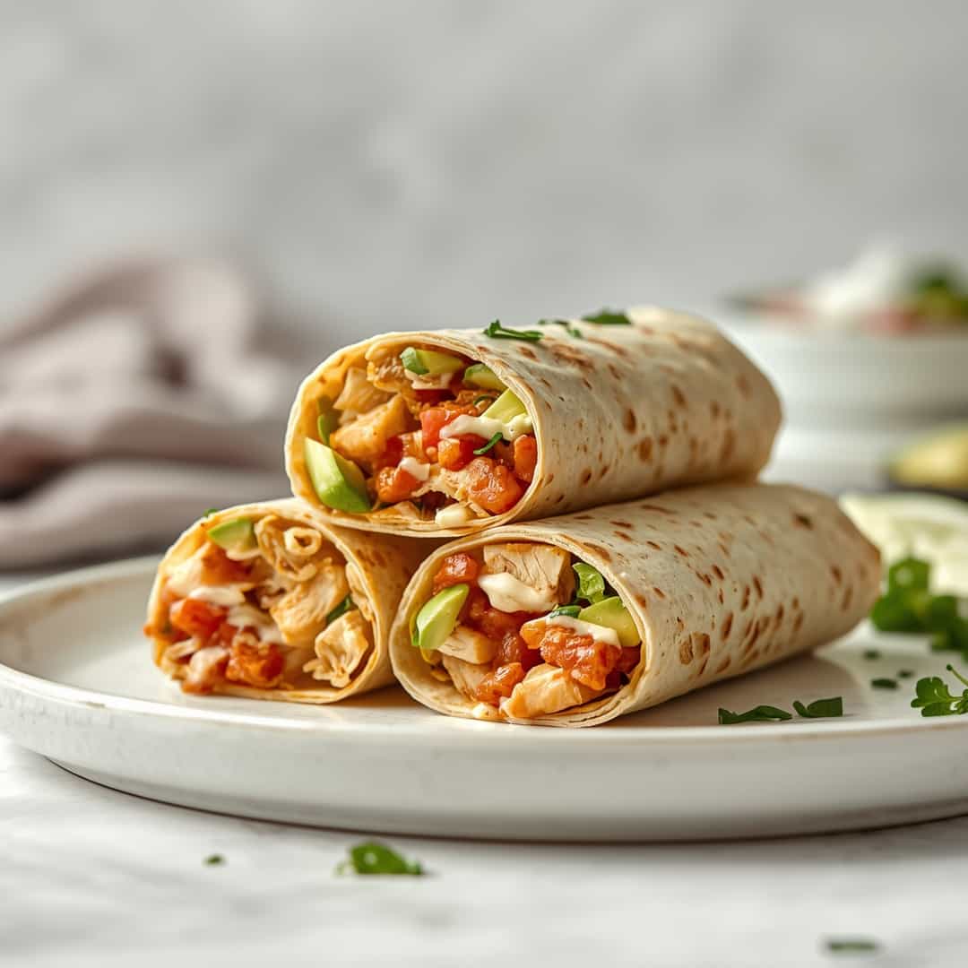 Chicken Avocado Ranch Burritos