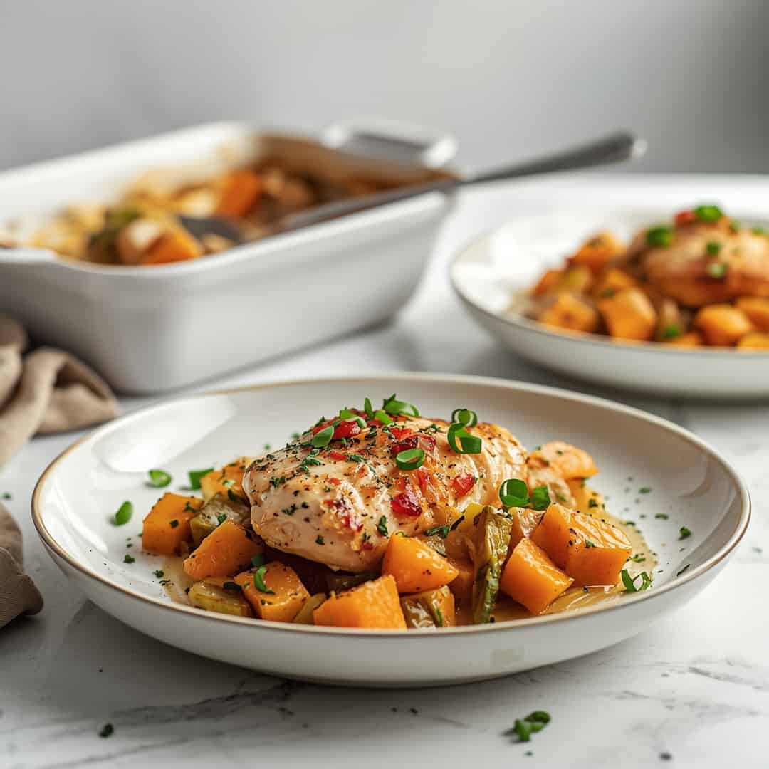 Chicken Leek And Butternut Squash Bake Recipe