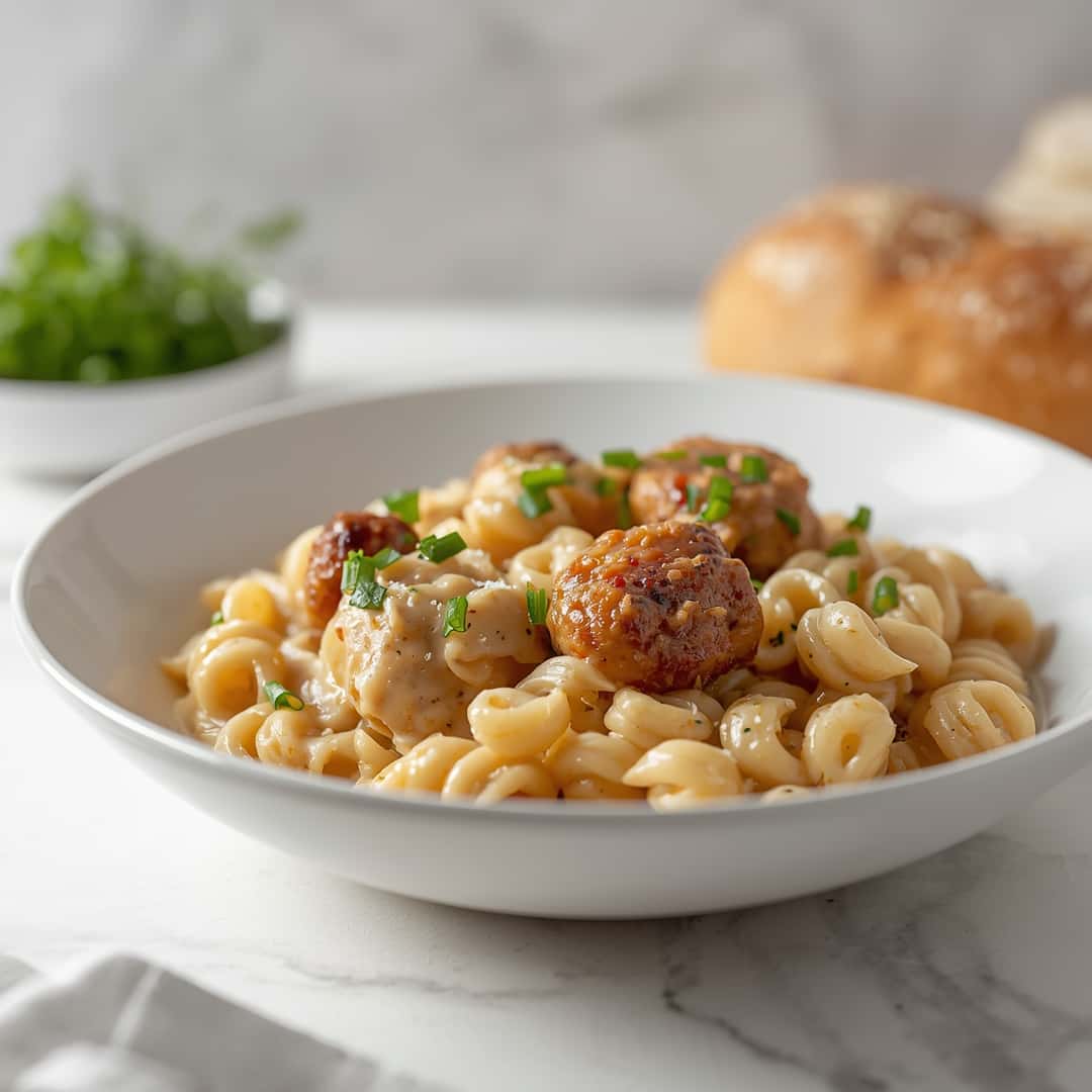 Creamy Chicken Sausage Orzo