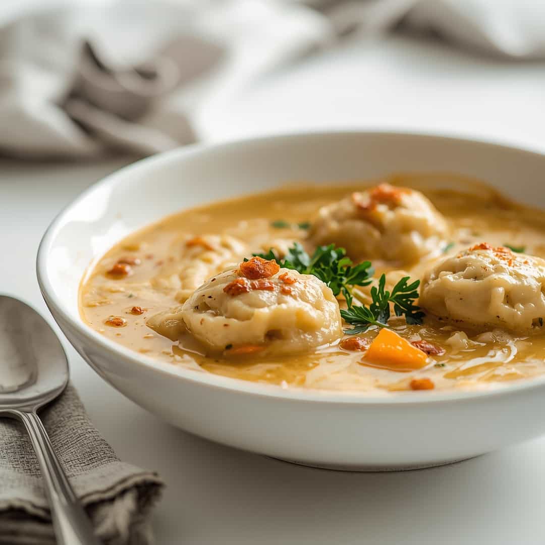 Creamy Chickpea Dumpling Soup
