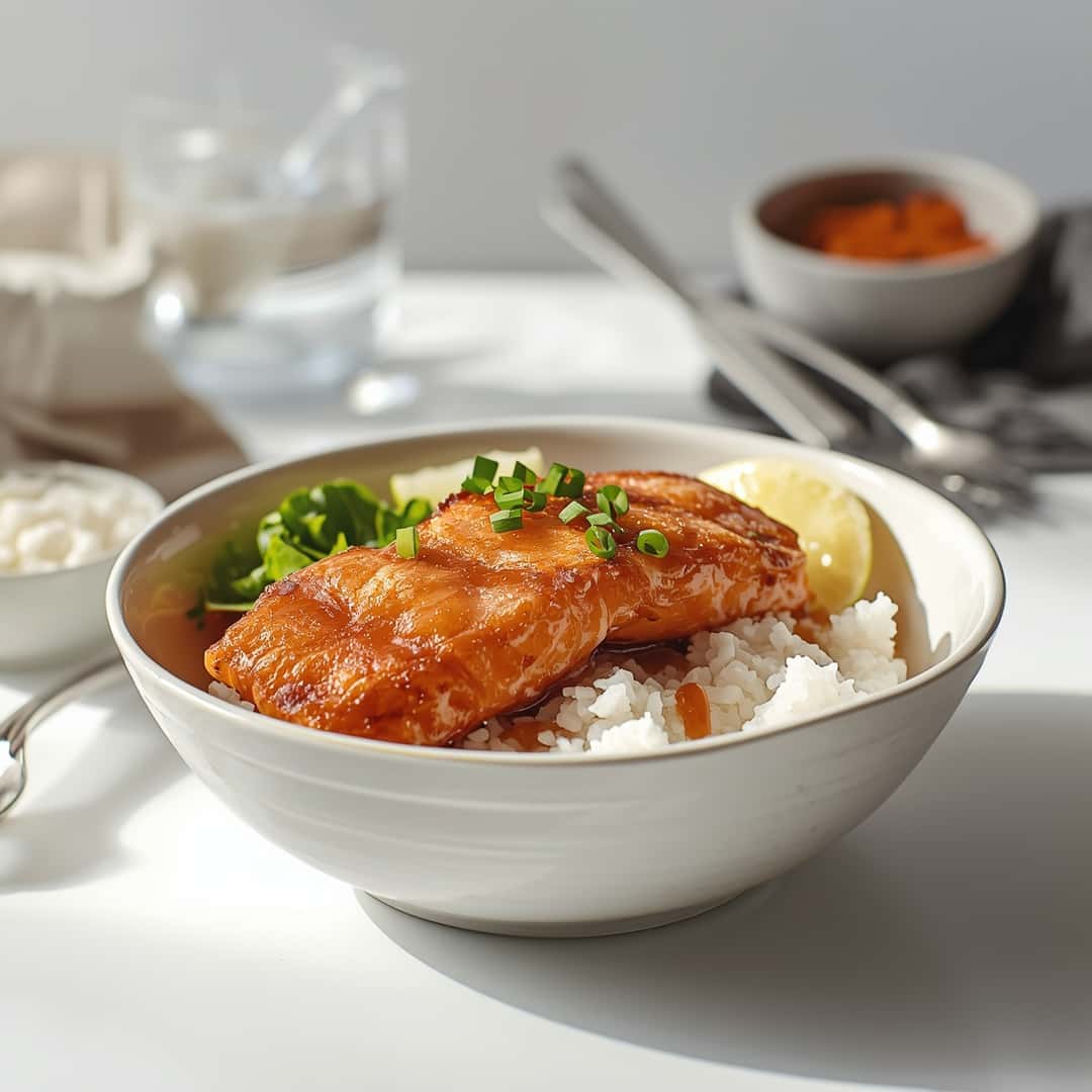 Crispy Salmon and Rice Bowl
