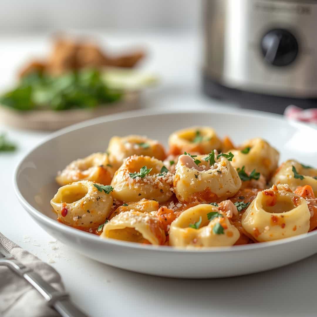 Crock Pot Chicken Tortellini