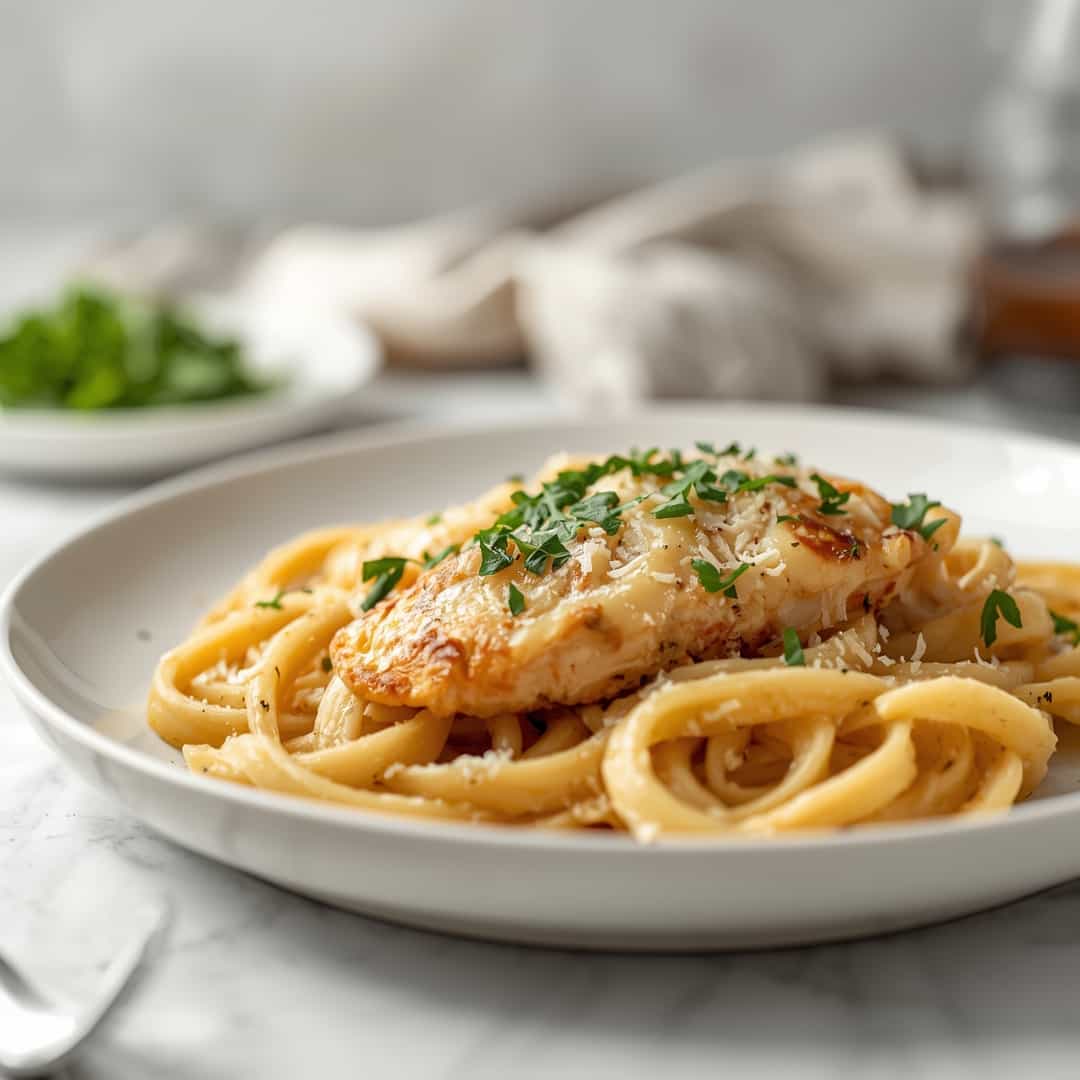 Easy Garlic Parmesan Chicken Pasta