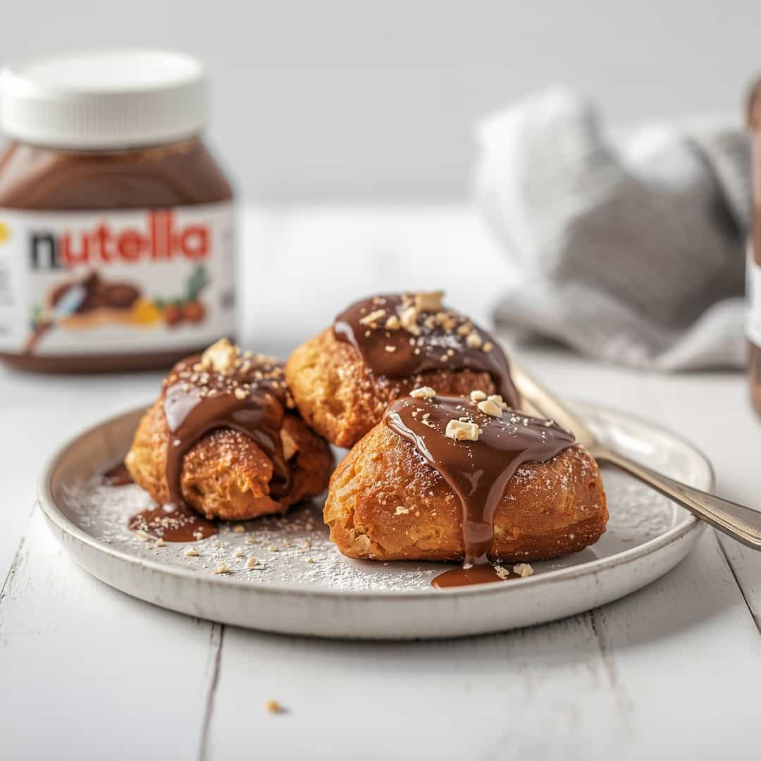 French Toast Rolls with Nutella 2 French Toast Rolls with Nutella