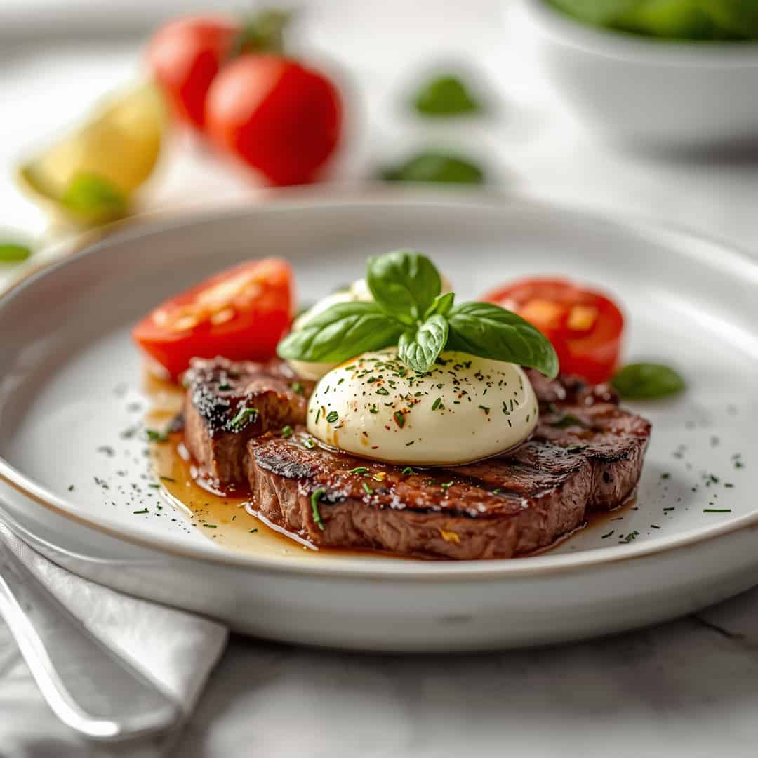 Grilled Flank Steak Caprese