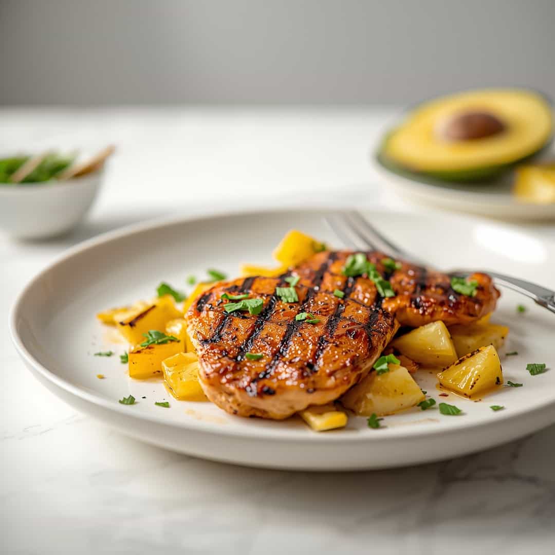 Grilled Mango Pineapple Chicken 2 Grilled Mango Pineapple Chicken