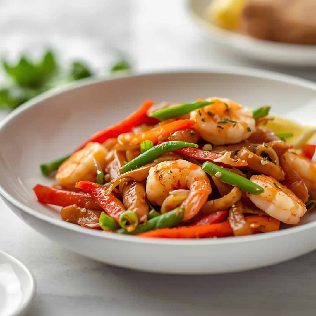 High Protein Shrimp Stir Fry