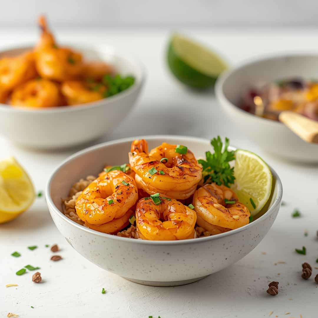 Honey Garlic Shrimp Bowls