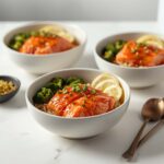 Honey Sriracha Salmon Bowls