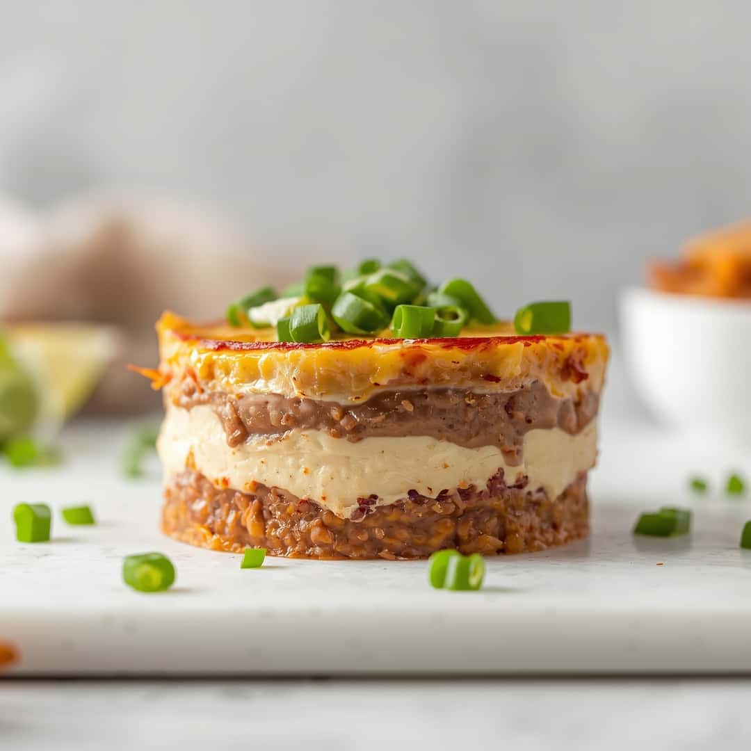 Layered Taco Dip with Refried Beans - Traditional Country Recipe