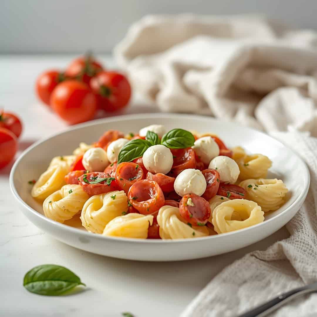 Salami Mozzarella Tortellini Pasta Salad