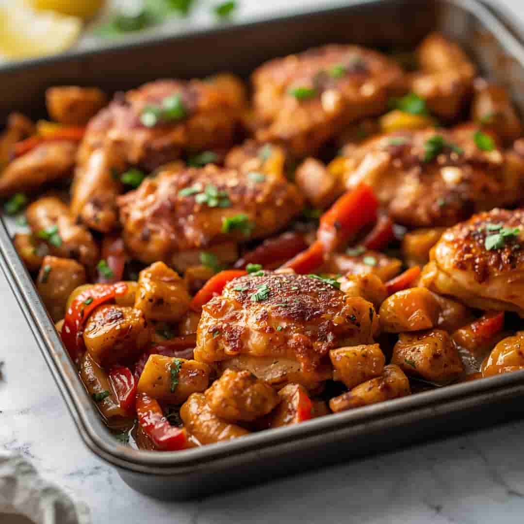 Sheet Pan Chicken Fajitas 2 Sheet Pan Chicken Fajitas