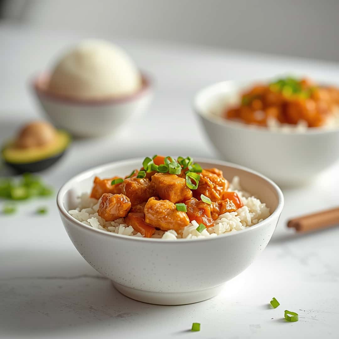 Sticky Chicken Rice Bowls 2 Sticky Chicken Rice Bowls