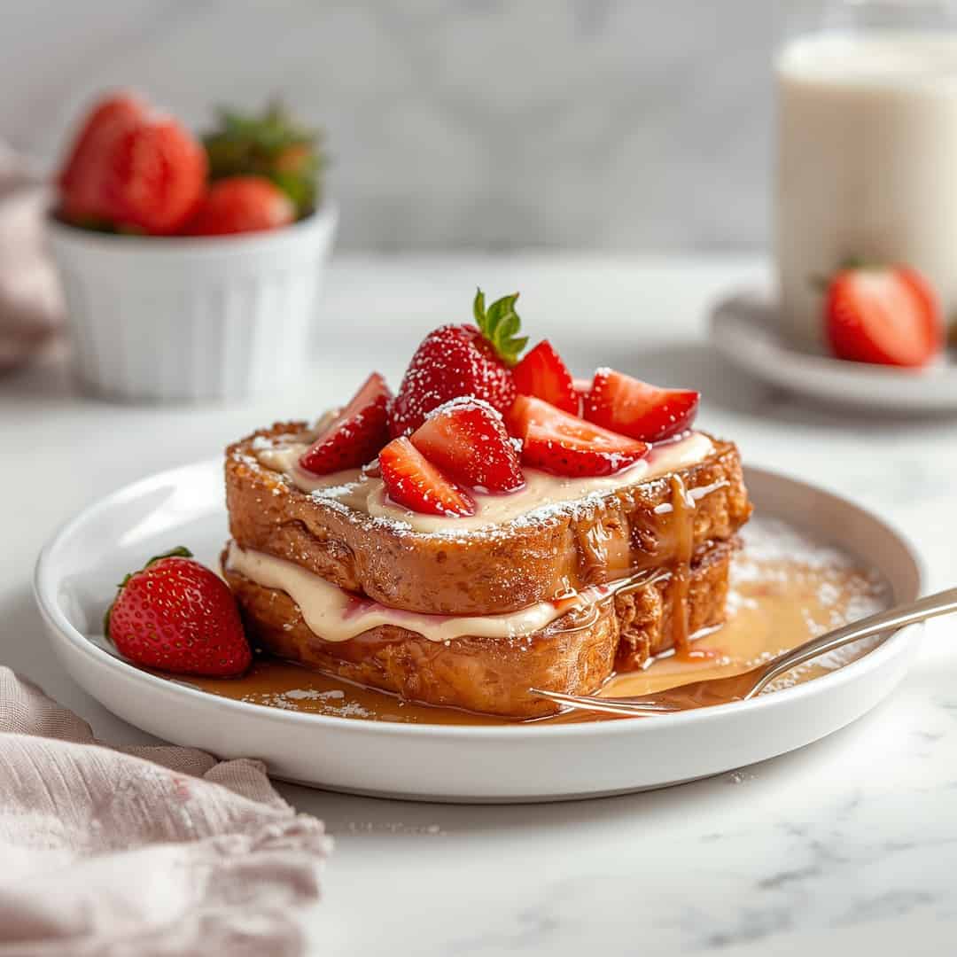 Strawberry Cream Cheese French Toast That Feels Like A Bakery Brunch 2 Strawberry Cream Cheese French Toast That Feels Like A Bakery Brunch