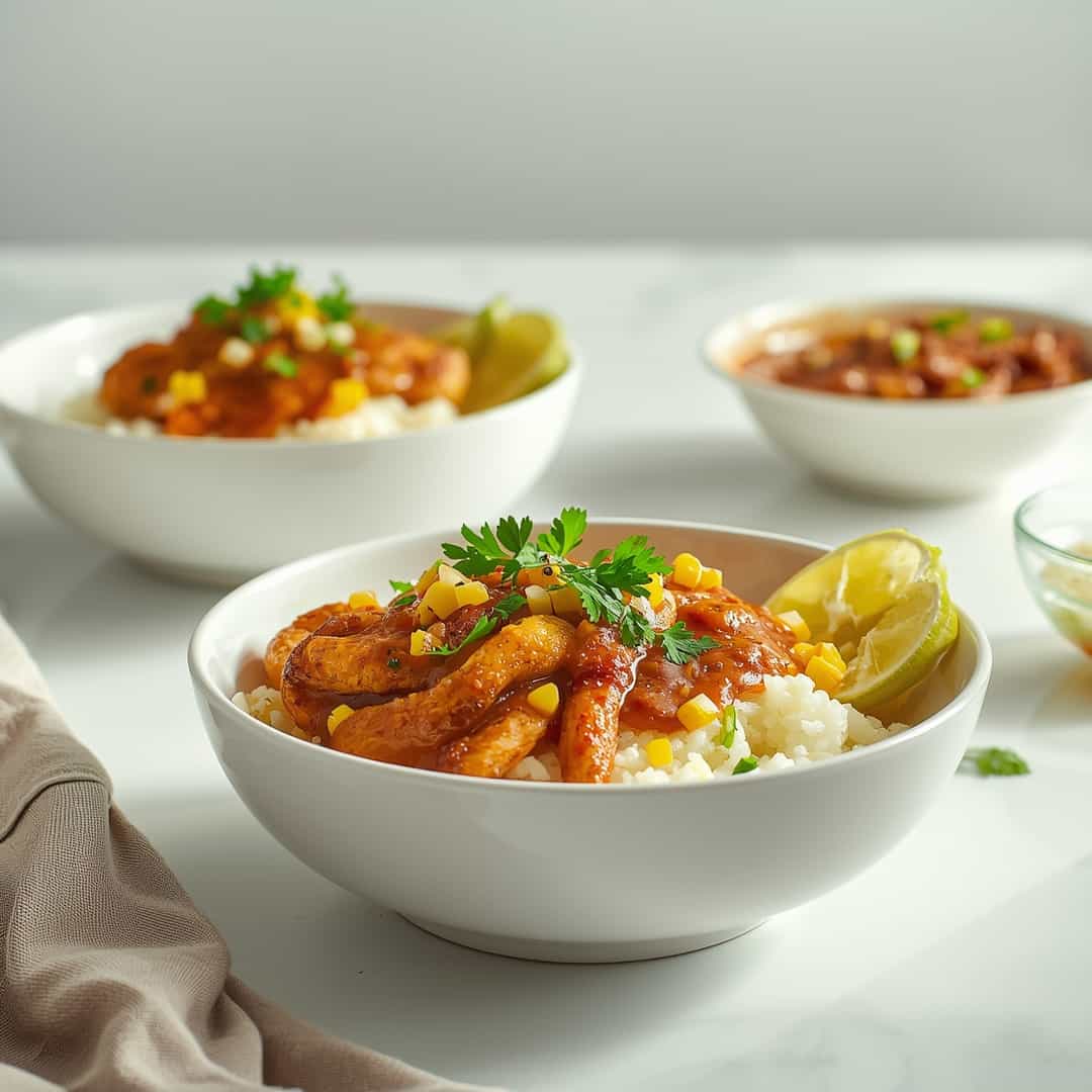 Street Corn Chicken and Rice Bowls