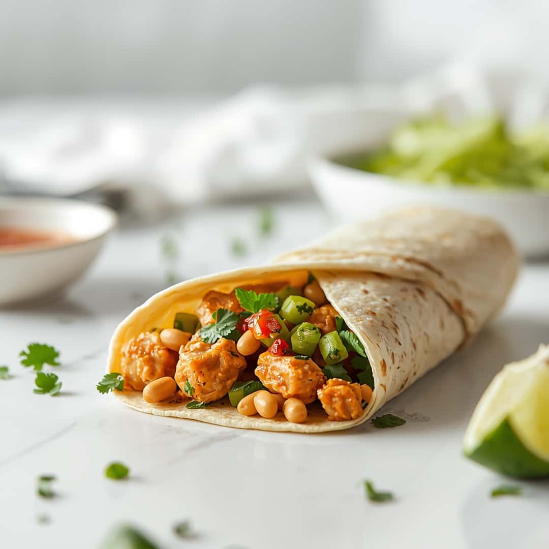 Thai Peanut Chicken Wrap