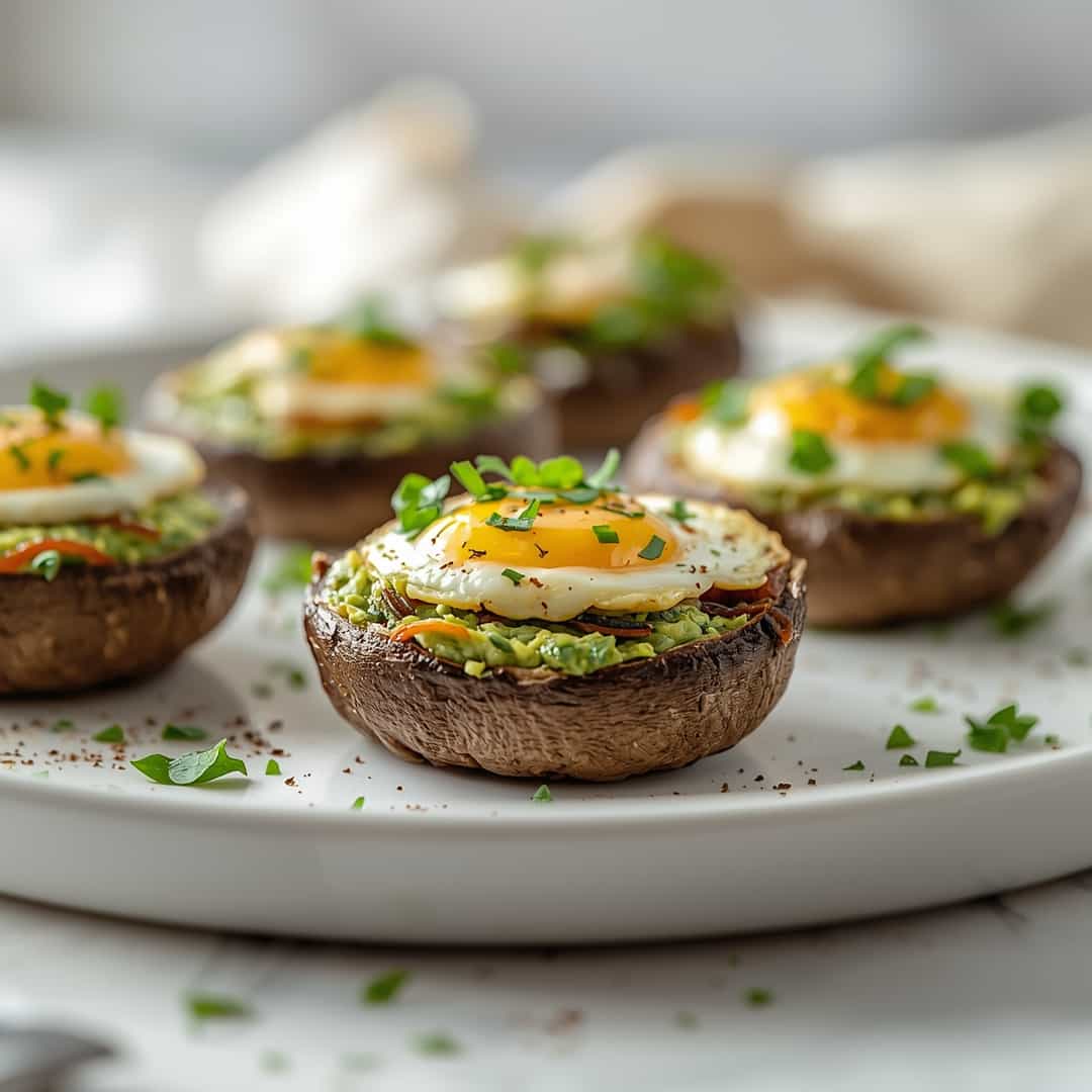 avocado and egg stuffed portobello mushrooms recipe