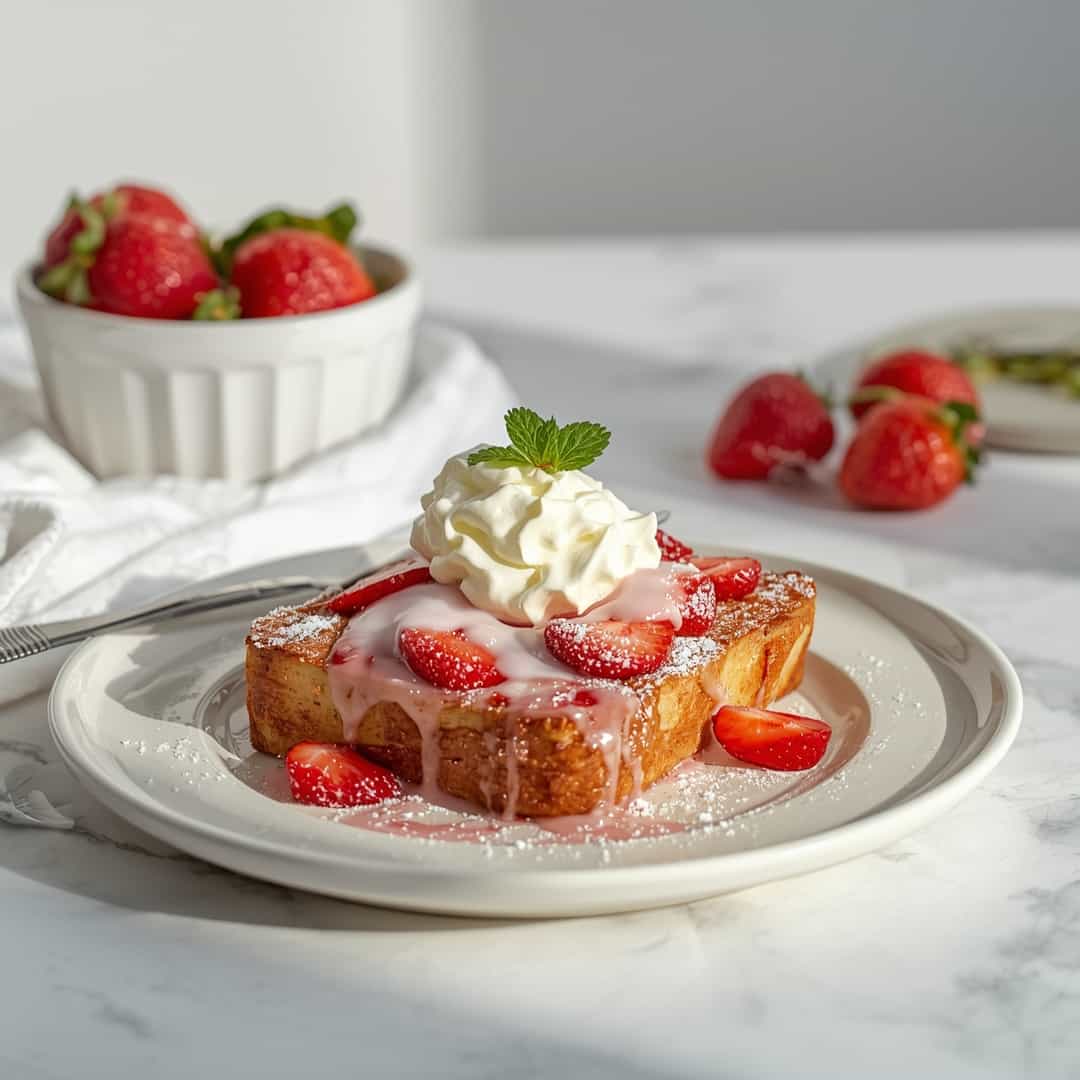 baked strawberries and cream french toast recipe