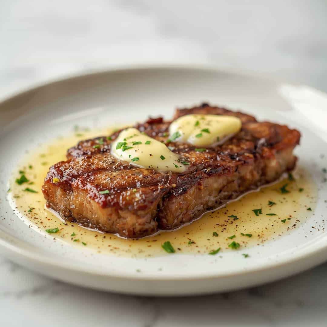 delicious pan seared steak with garlic butter recipe