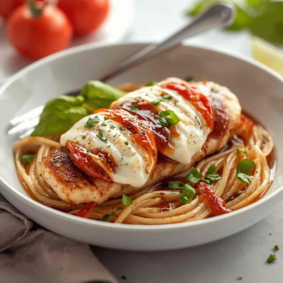Balsamic Caprese Chicken With Melty Mozzarella