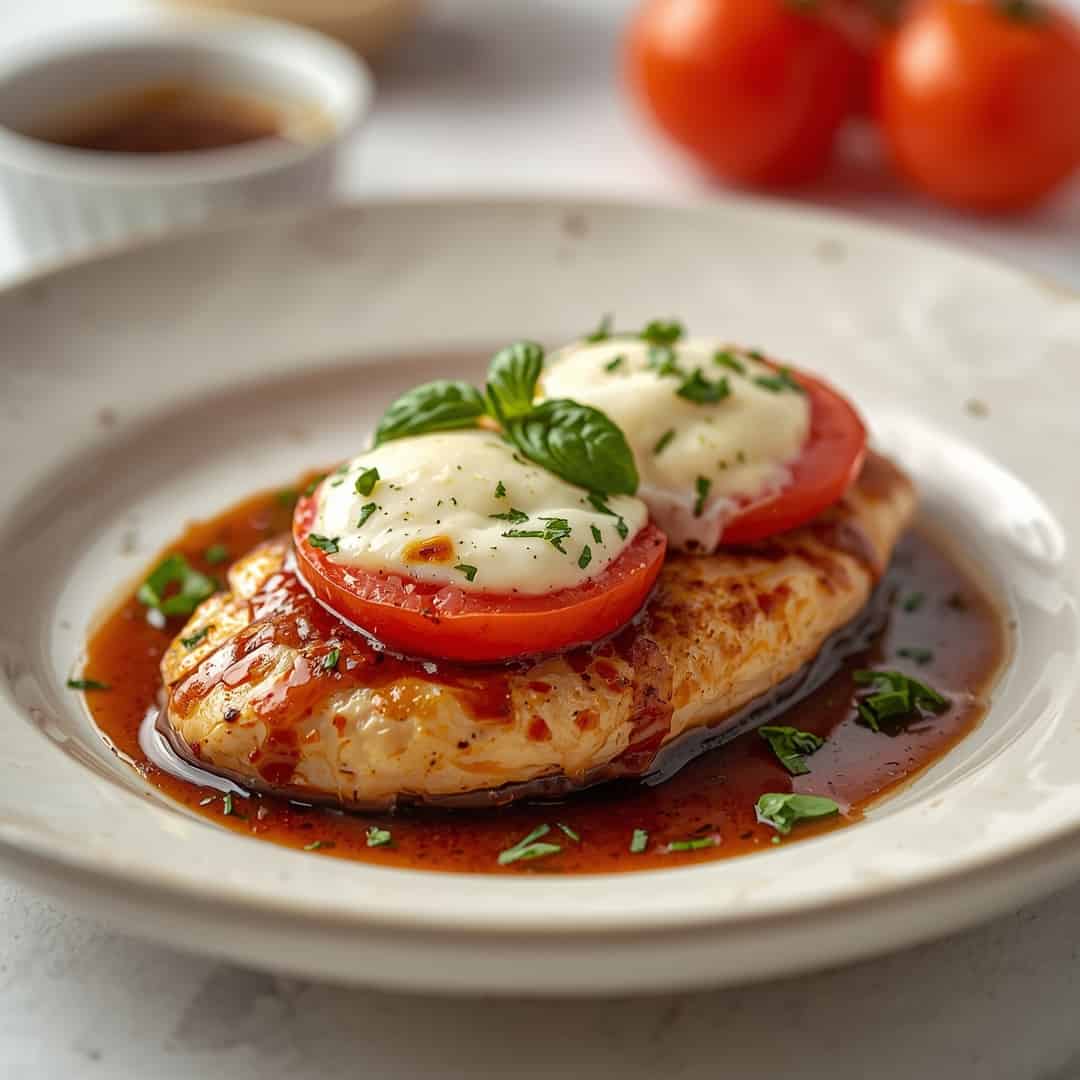 Balsamic Caprese Chicken With Melty Mozzarella