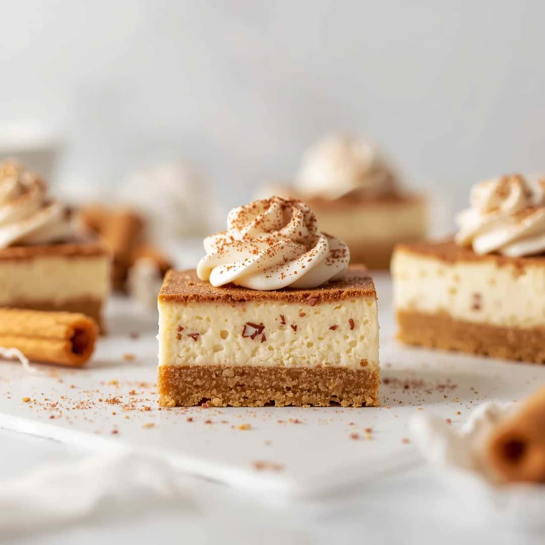 Cinnamon Churros Cheesecake Bars