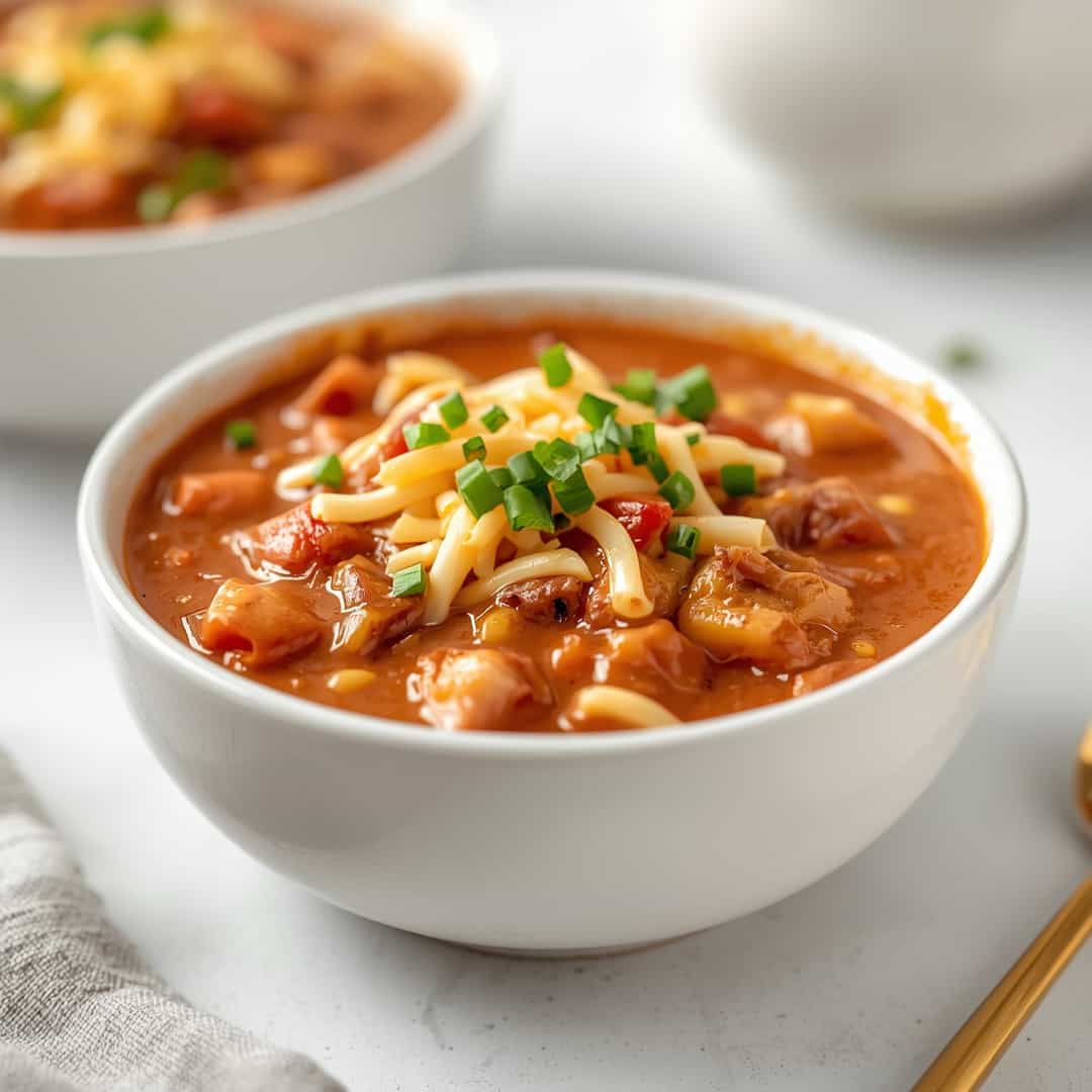 Crockpot Cream Cheese Chicken Chili