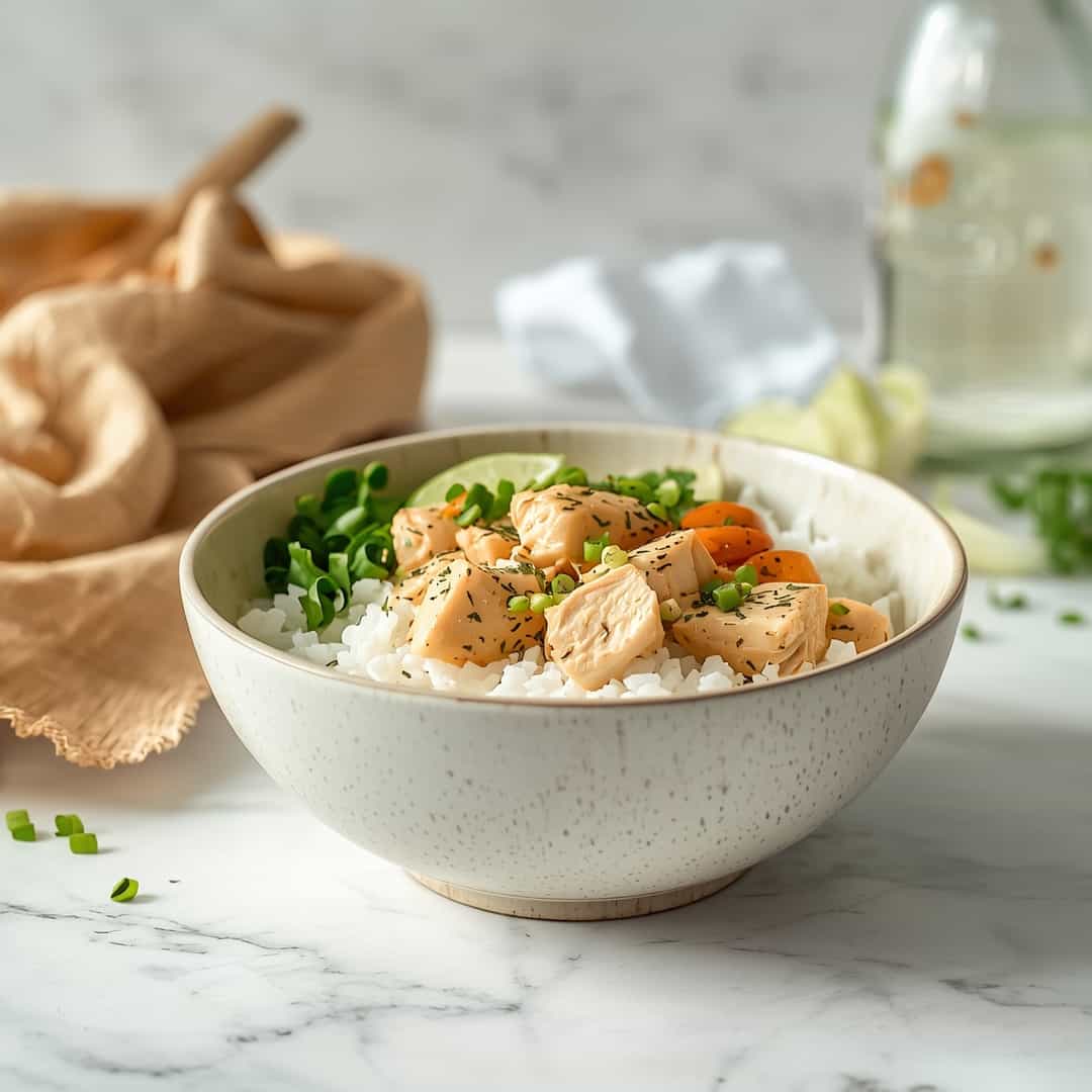 Easy Coconut Chicken Rice Bowl 2 Easy Coconut Chicken Rice Bowl
