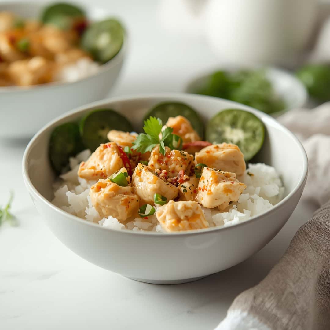 Easy Coconut Chicken Rice Bowl