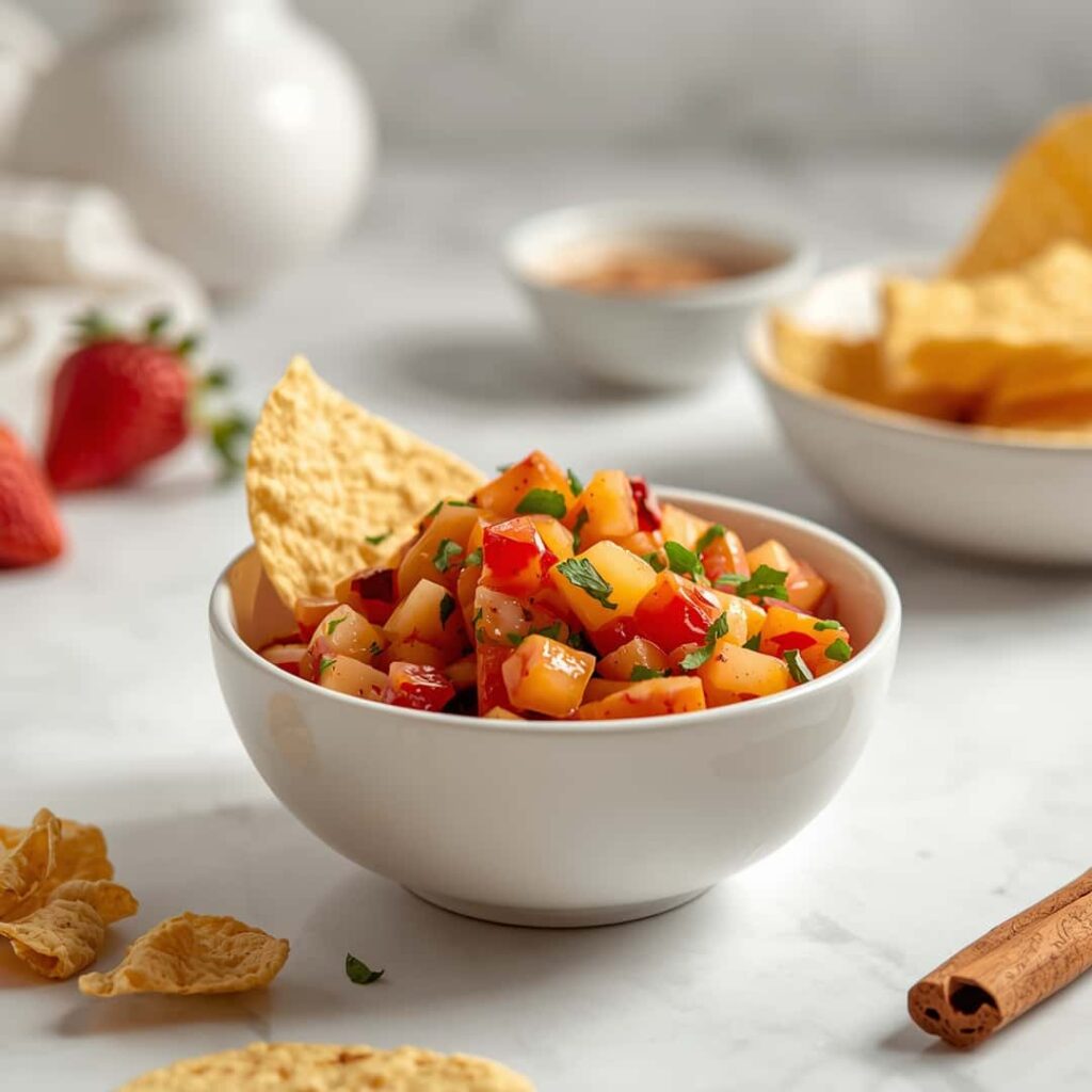 Fruit Salsa with Cinnamon Chips