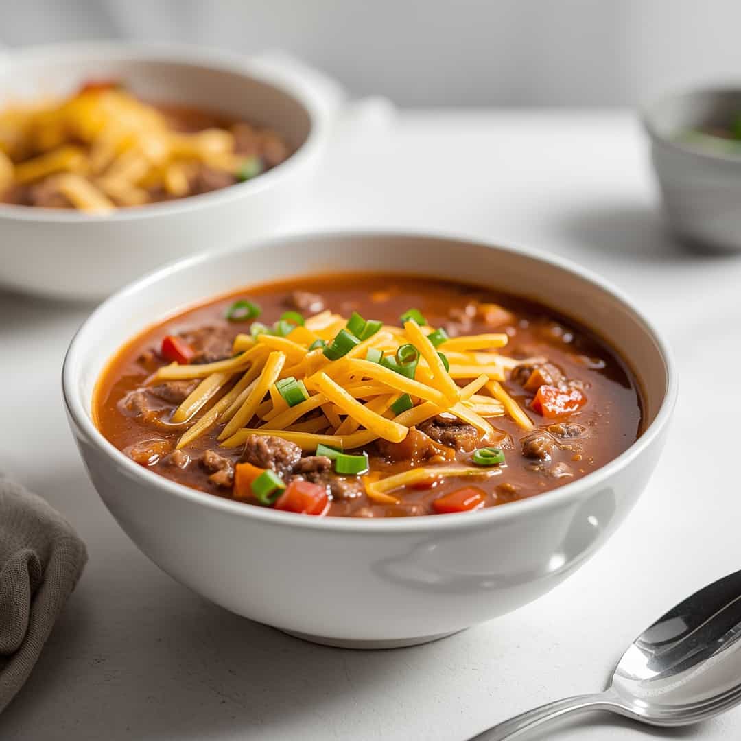 Keto Beef Cheeseburger Soup