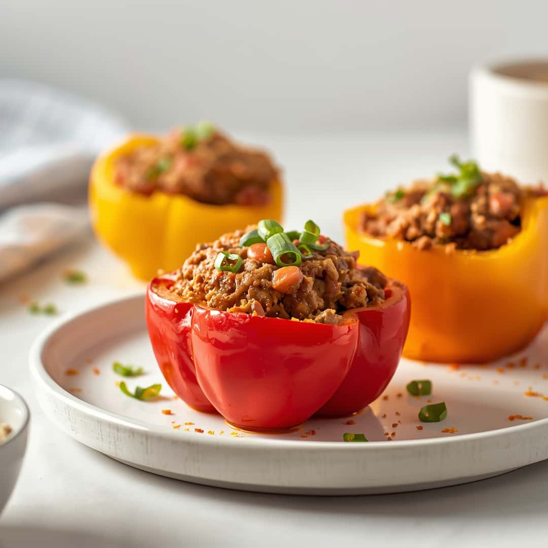 Keto Low Carb Stuffed Bell Peppers