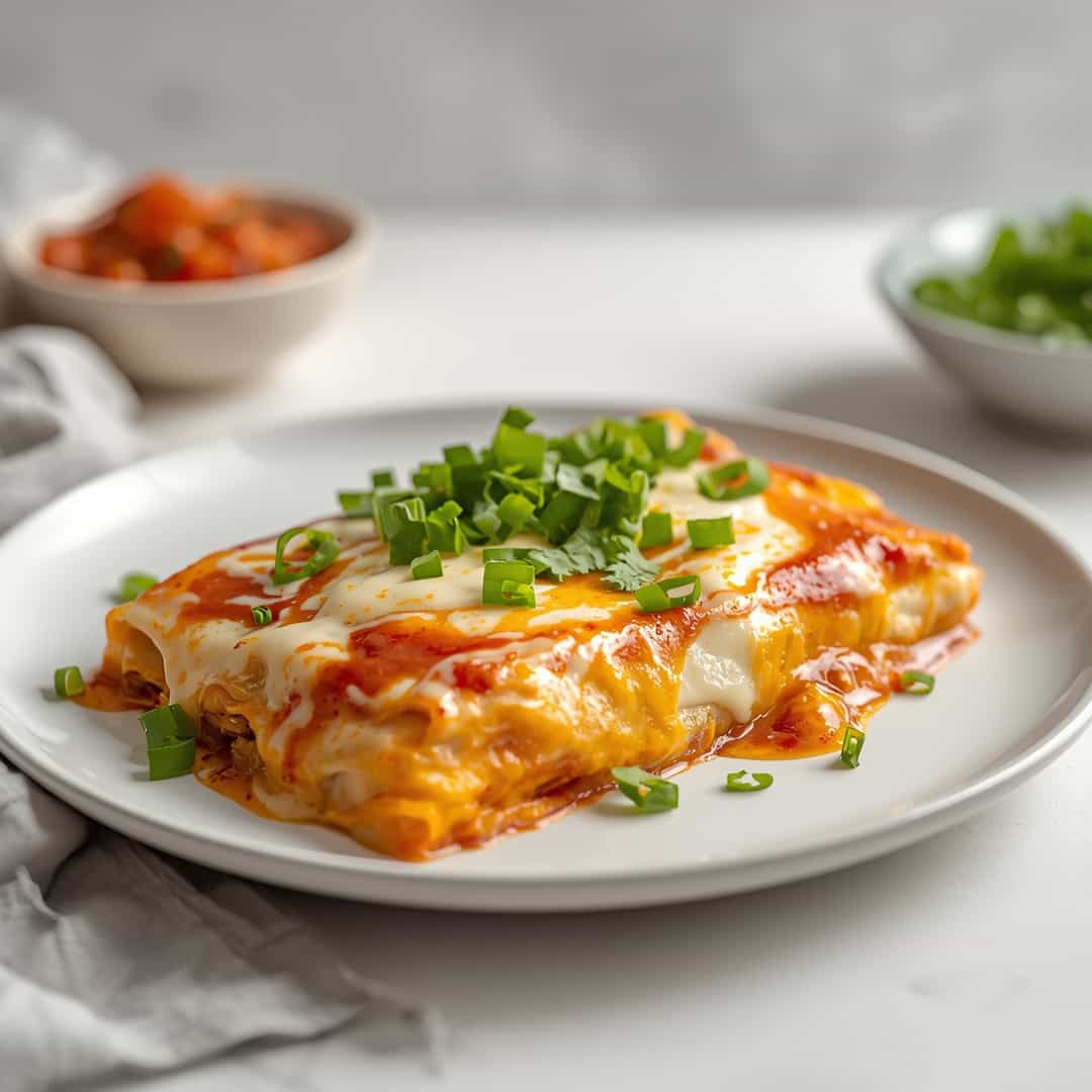 Low Carb Keto White Chicken Enchiladas