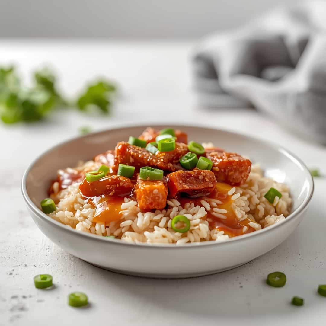 Quick Healthy Honey BBQ Chicken Rice