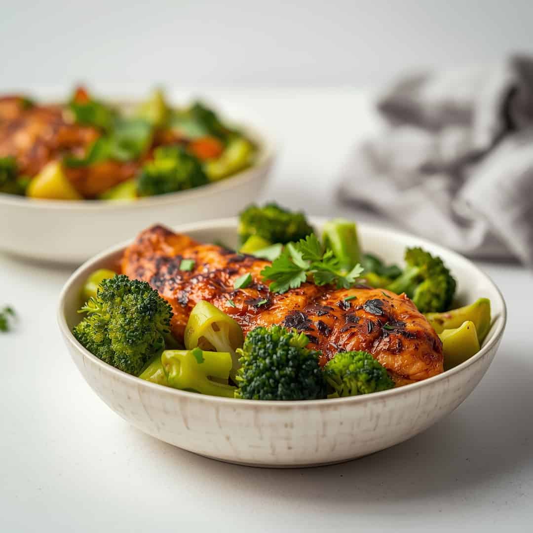Savory Keto Grilled Chicken Broccoli Bowls 2 Savory Keto Grilled Chicken Broccoli Bowls