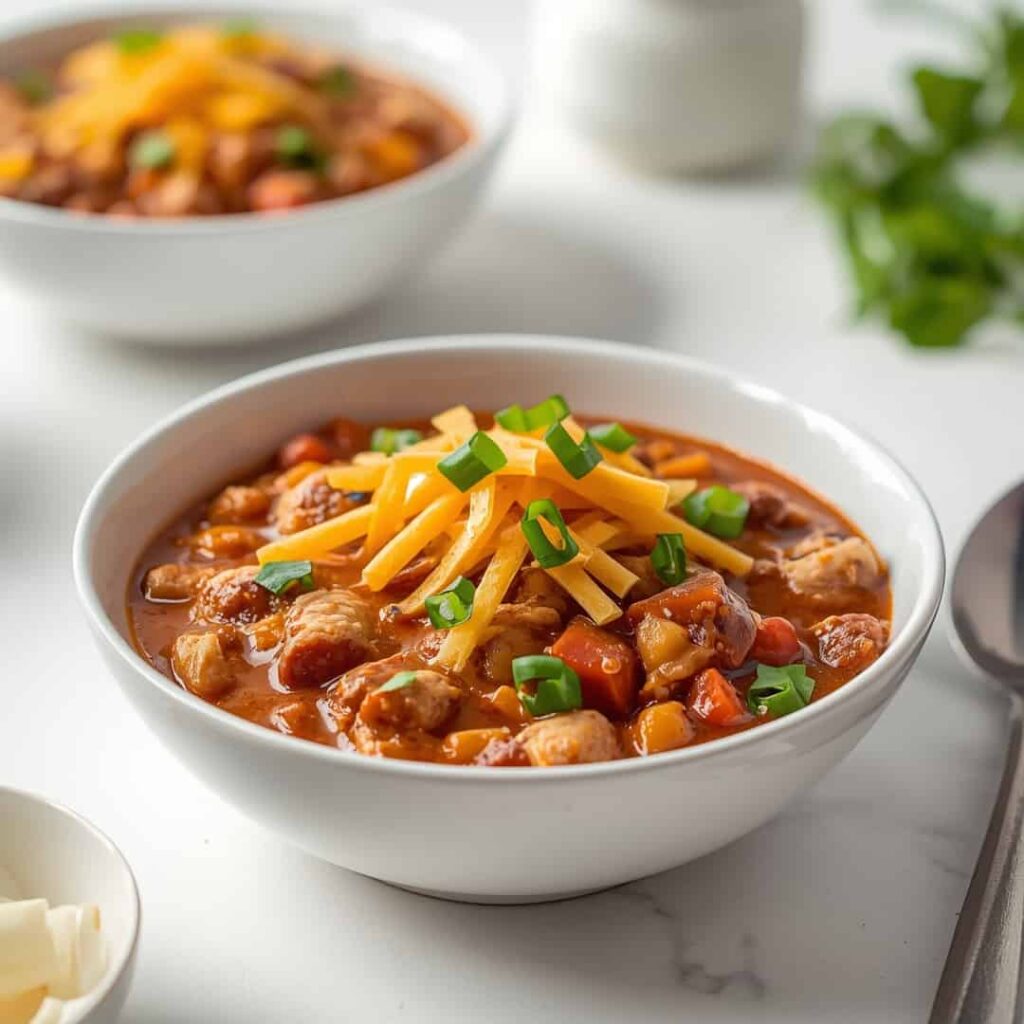 Slow Cooker Cream Cheese Crack Chicken Chili